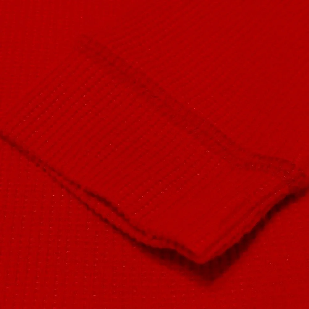 Abercrombie Kids Red Waffle Knit Long Sleeve Thermal Shirt‎ Logo Graphic 13/14